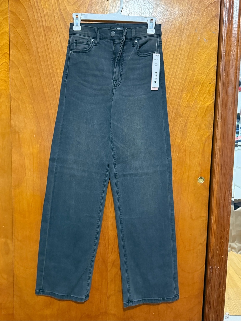 Aqua Women’s Relaxed Wide-Leg Jeans - Black